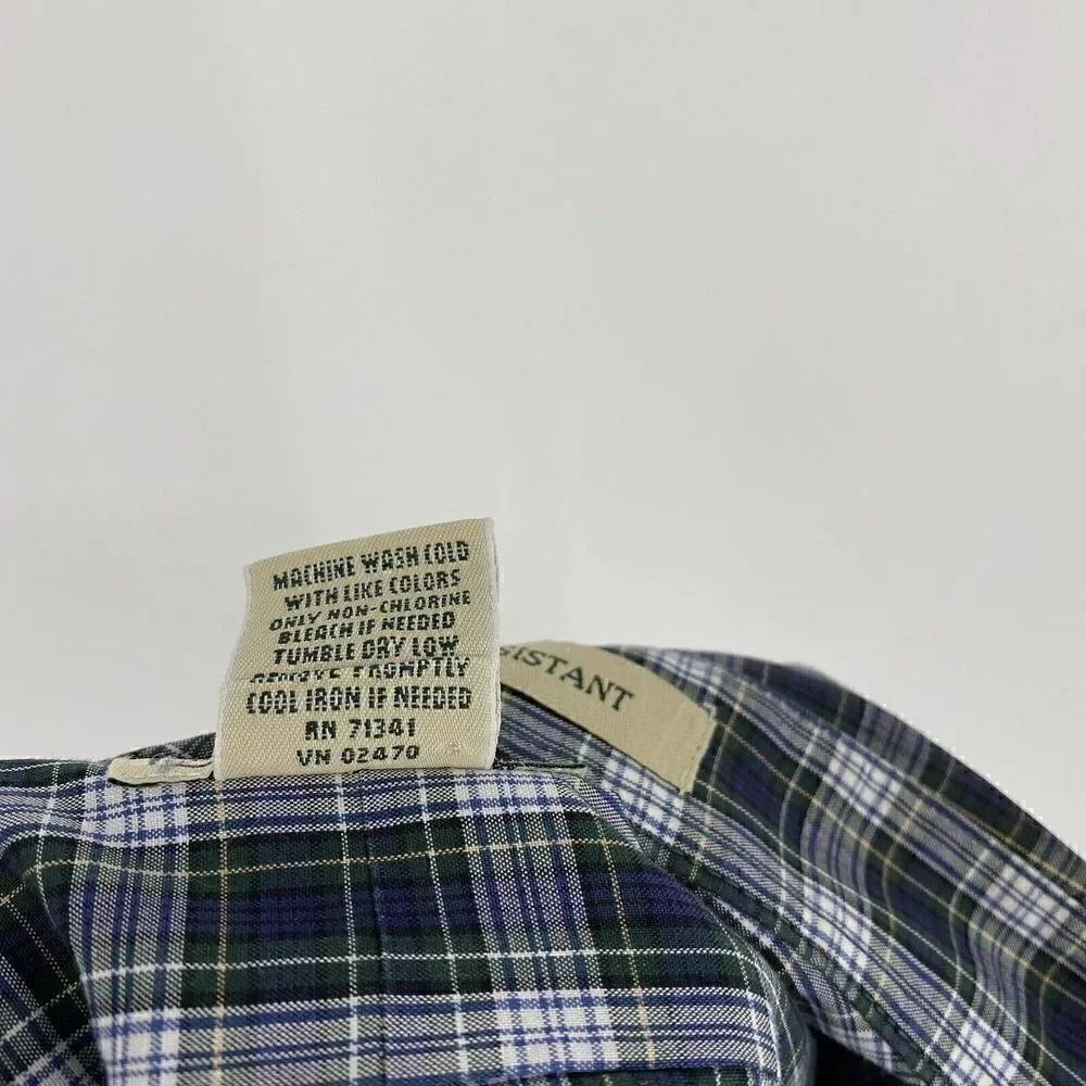 LL Bean Shirt Button Down Check - Picture 6 of 6